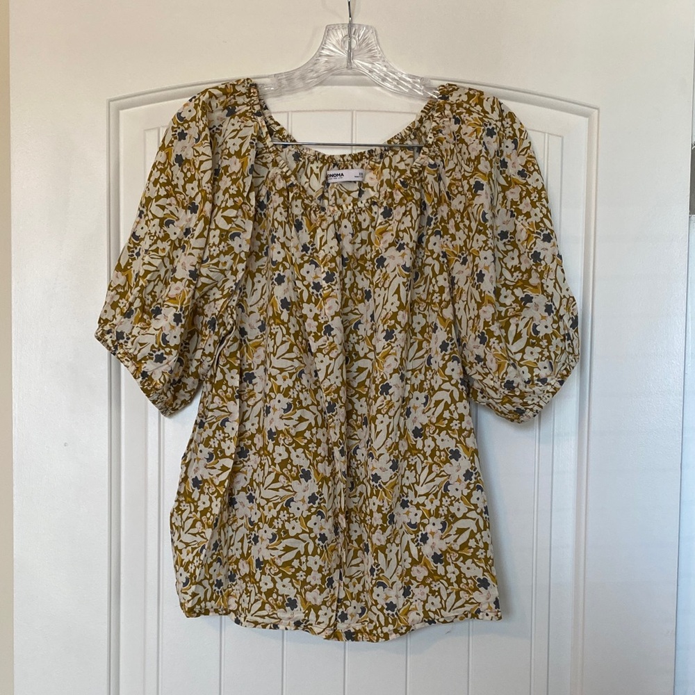 Sonoma Olive Floral Women's Blouse